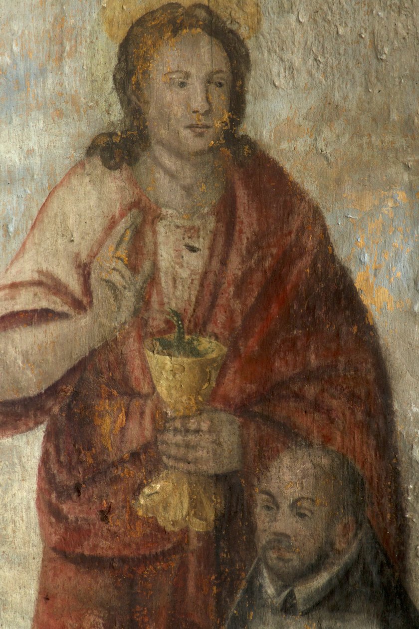 Sognekirke (Vår Frues sognekirke). Interiør. Koret. Veggmaling. av . .