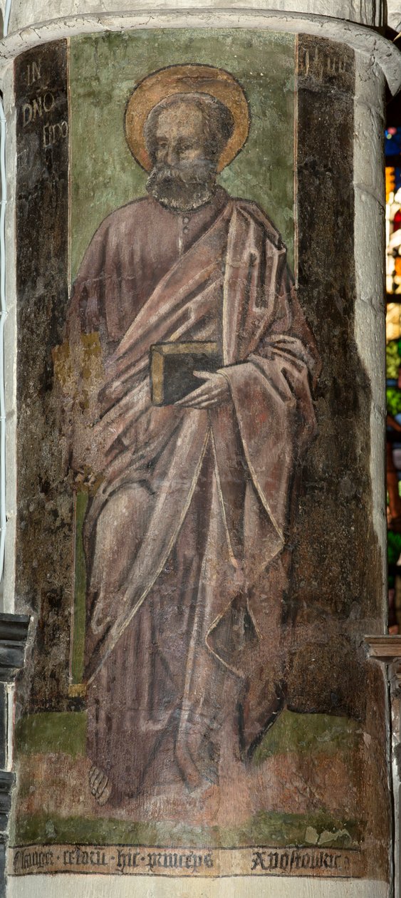 Sognekirke (Sognekirken Vår Frue). Interiør. Koret. Veggmaling. av . .