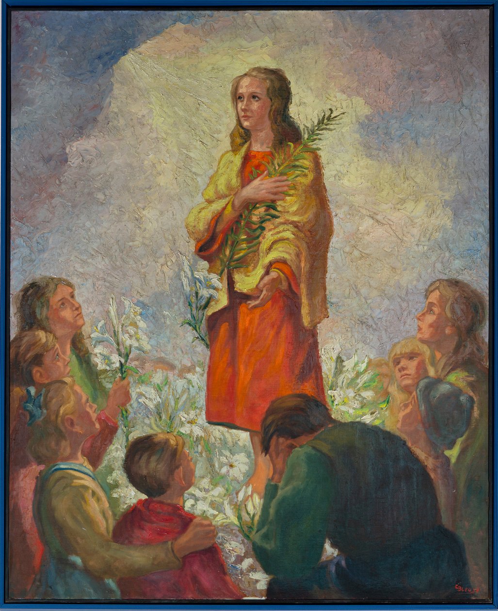 Sognekirke (Sognekirken Sint Maria Bernarda (Knokke). Interiør. av . .