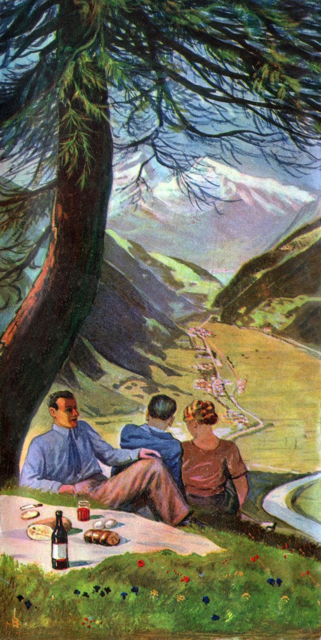 Piknik i Sveits, ca 1930-1940 av . .