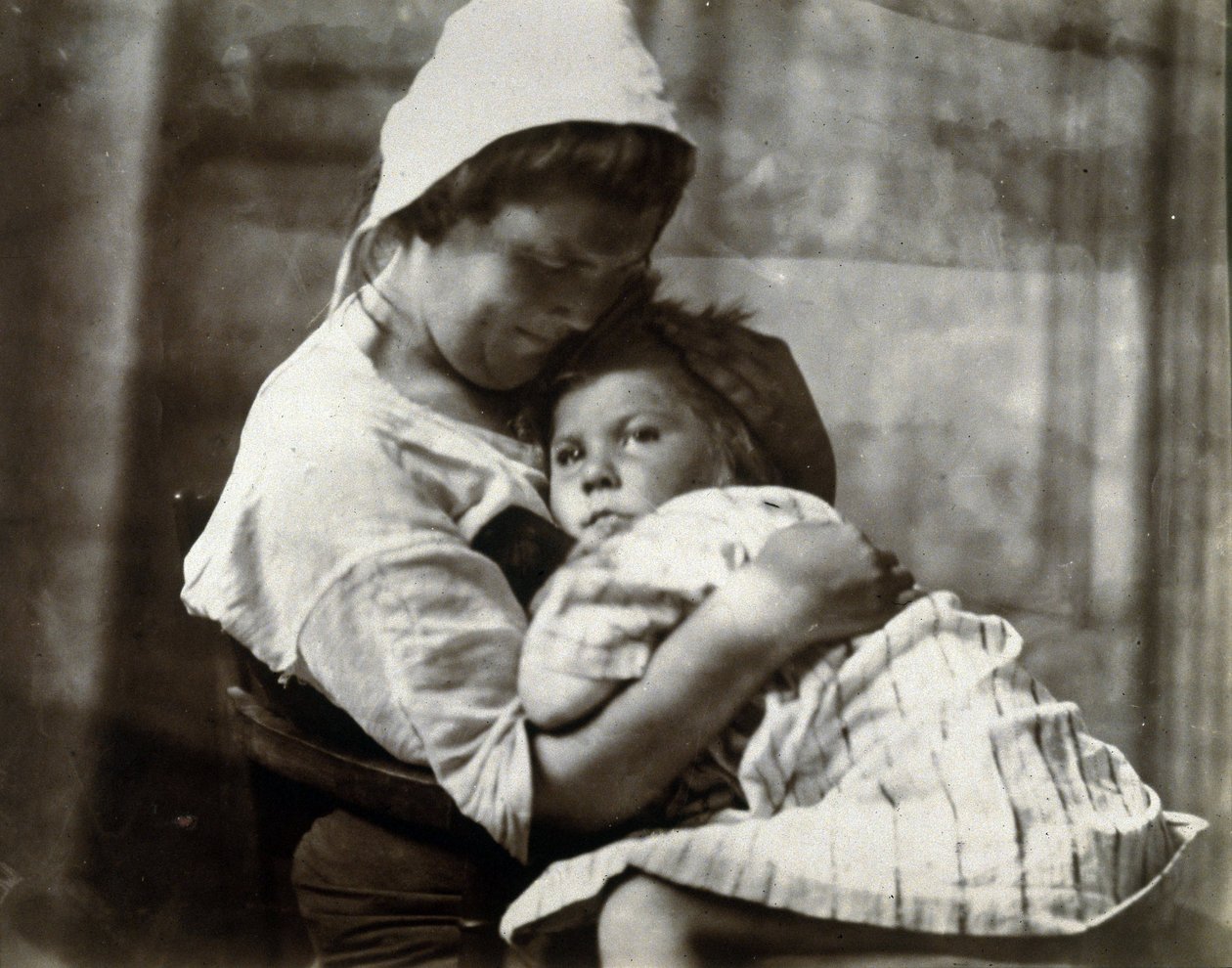Portrett av en mor og hennes datter, ca 1900-1905 av Frederick (attr. to) Barnard