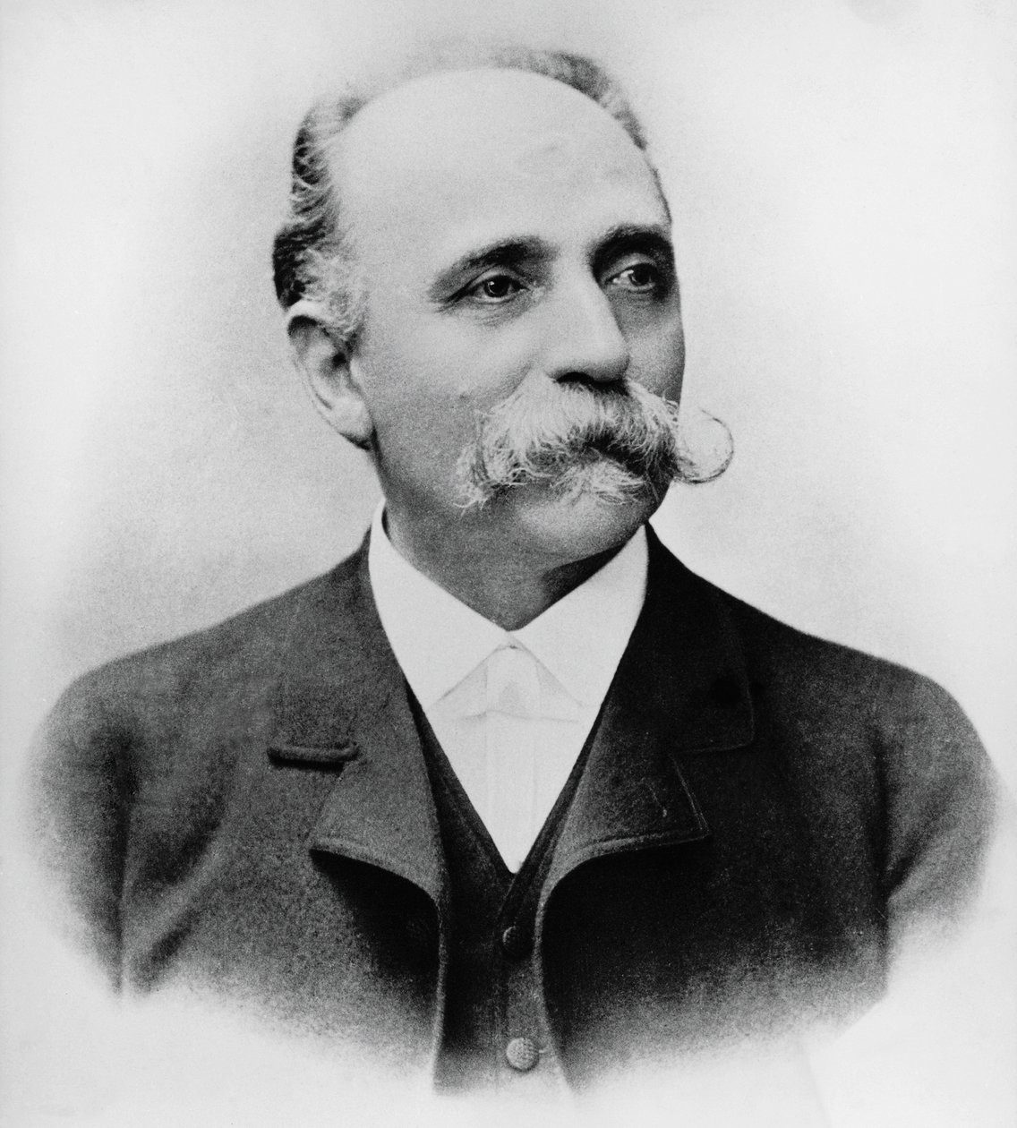 Portrett av Bartolomeo Emilio Camillo Golgi (1843-1926), italiensk vitenskapsmann og lege, Nobelprisen i medisin i 1906, fotografi av William Walcutt