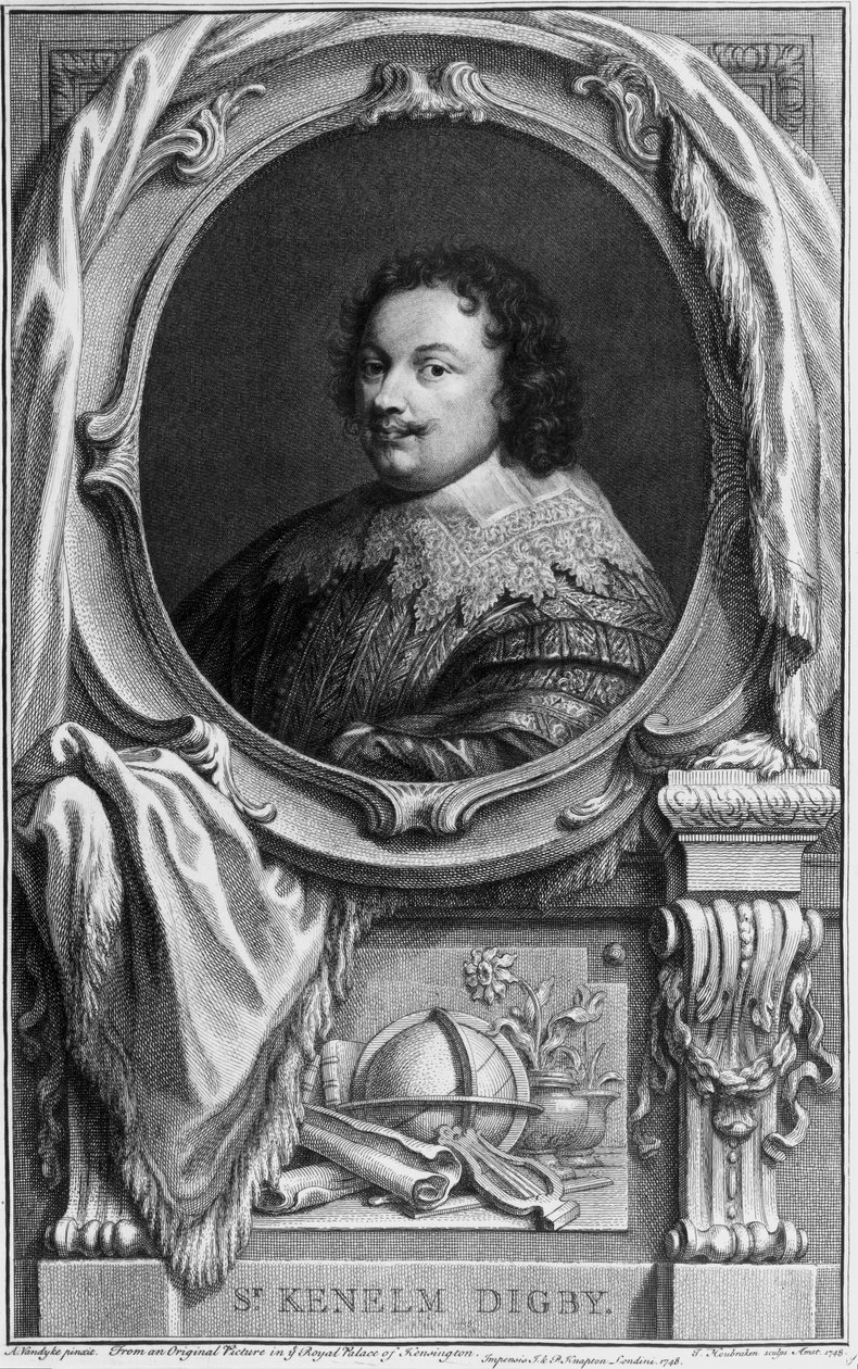 Sir Kenelm Digby , engelsk forfatter, marinesjef og diplomat, ca 1645 av Frederick (attr. to) Barnard