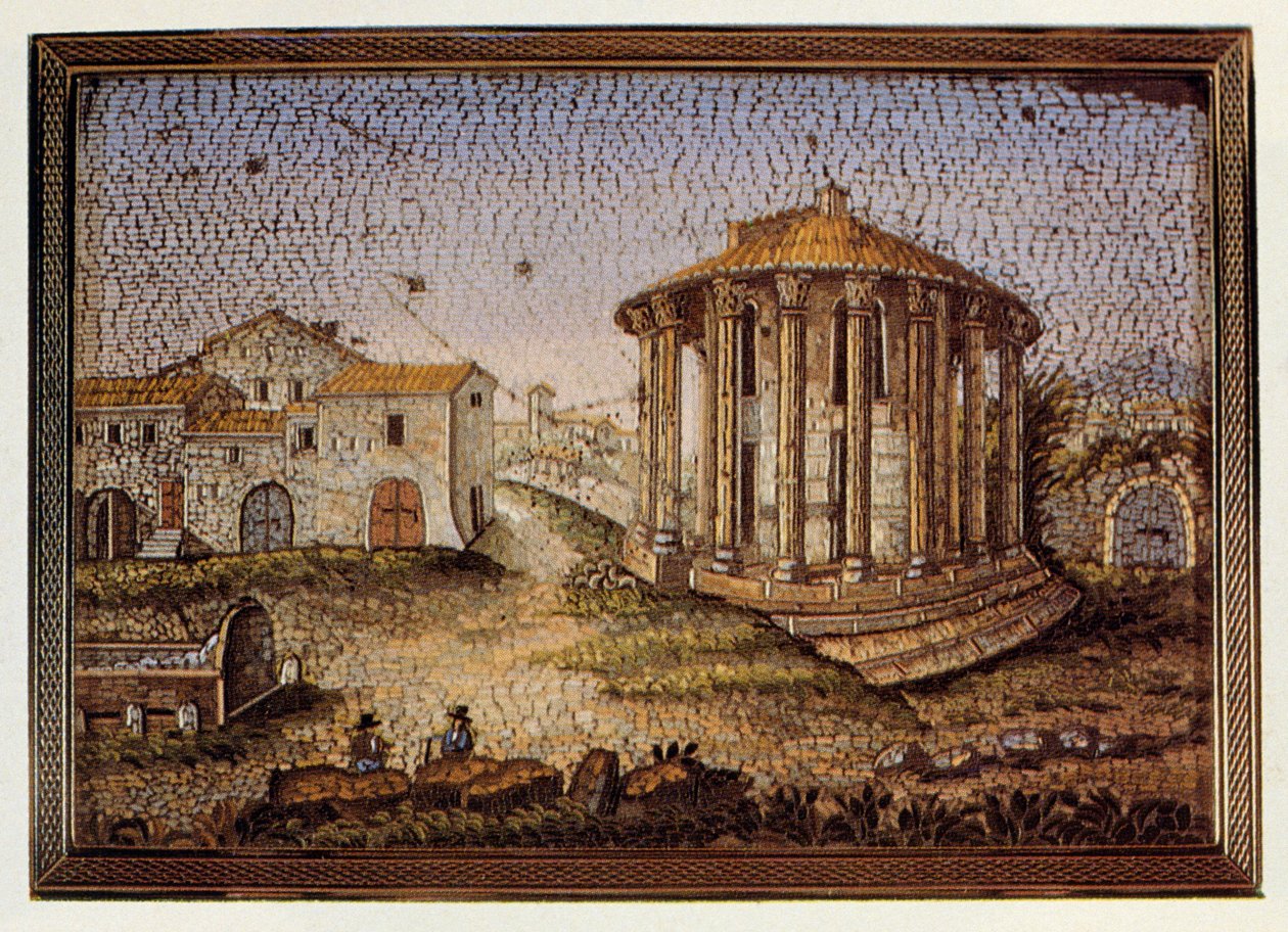 Temple of Vesta eller Hercules Victor, mosaikk, Italia av William Walcutt