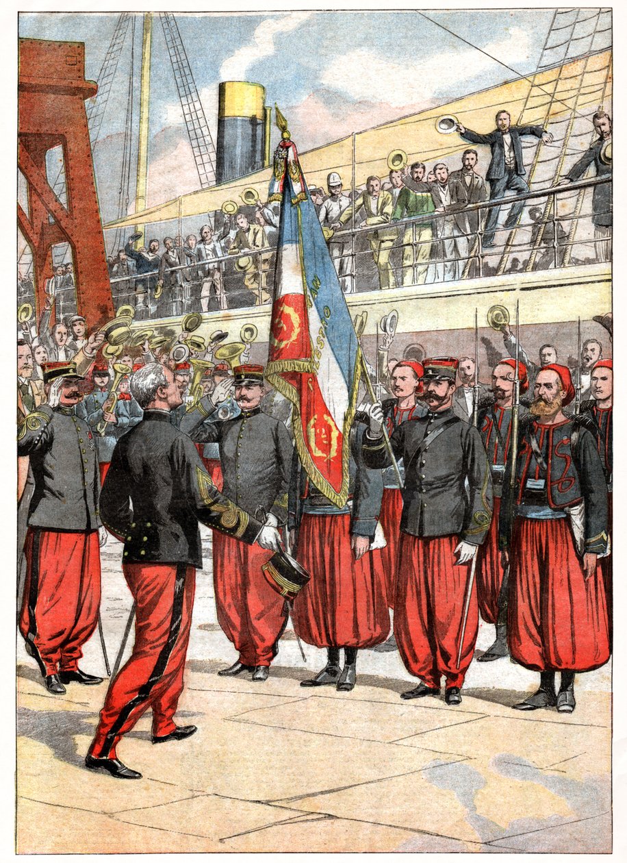 Det tredje Zouaves-regimentet i Marseille av . .