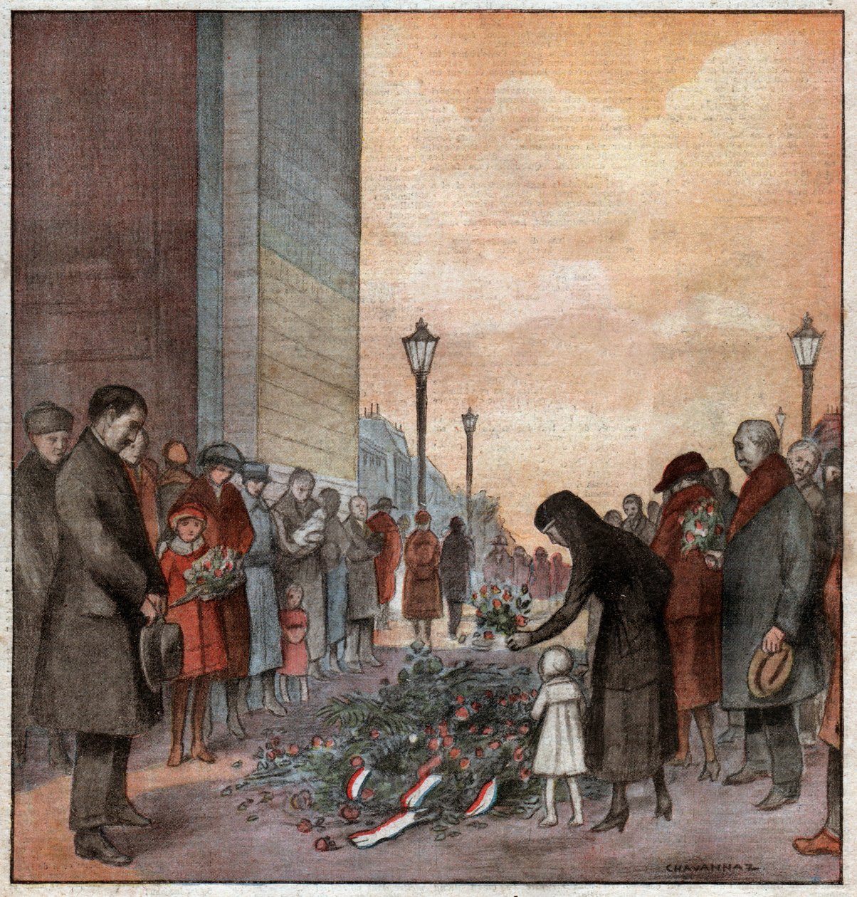 Graven til den ukjente soldaten i Paris. Ukjent soldatgrav i Paris. av John Pardon