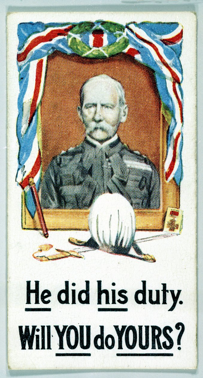 Storbritannia: Sigarettkort - WW1 Rekruttering av Ferdinand Georg Waldmuller