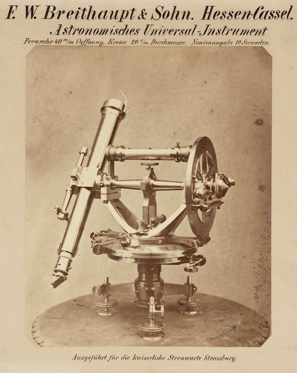 Universell sirkel, Strasbourg-observatoriet av Frederick (attr. to) Barnard