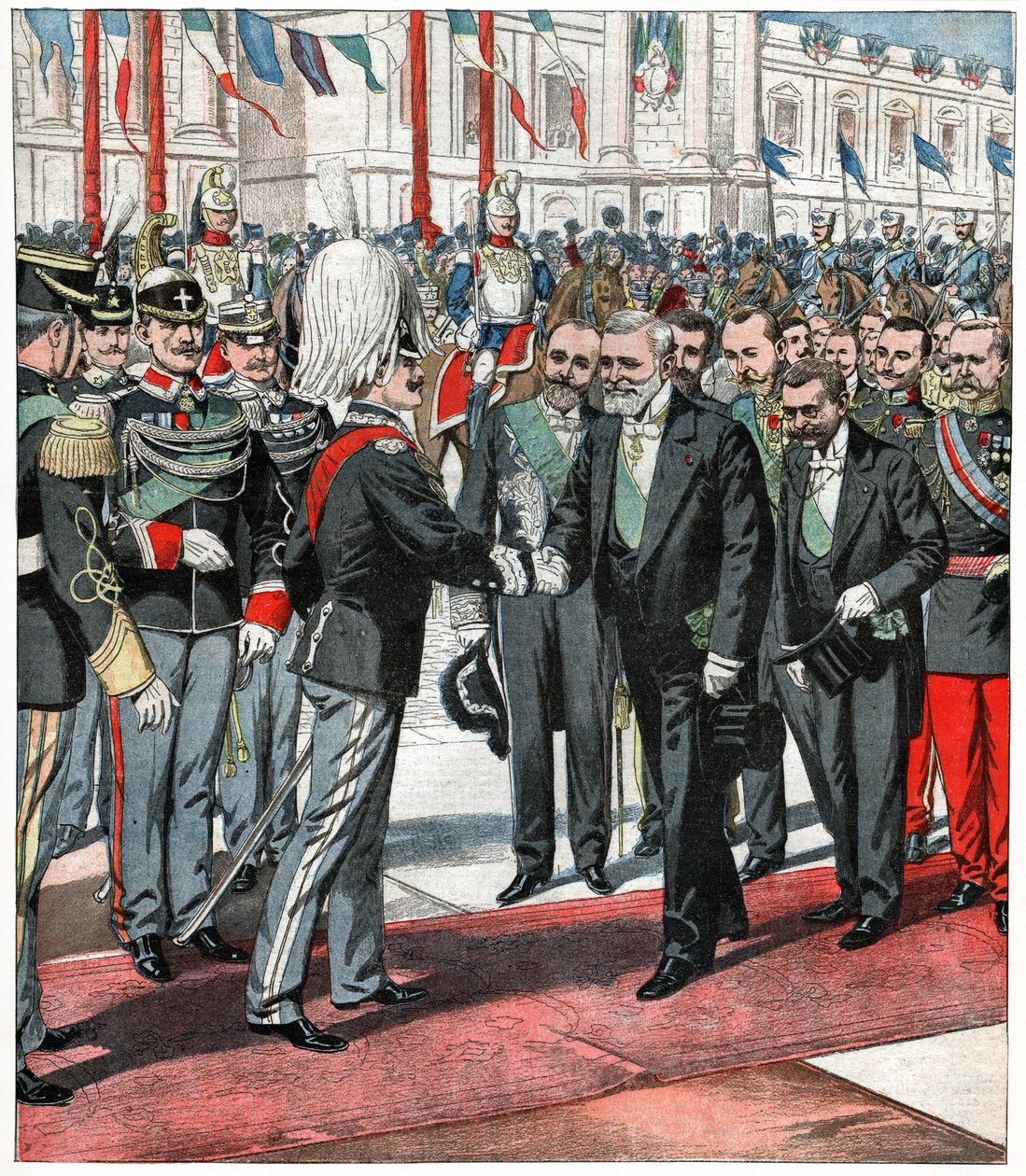 Victor Emmanuel III og Emile Loubet av . .