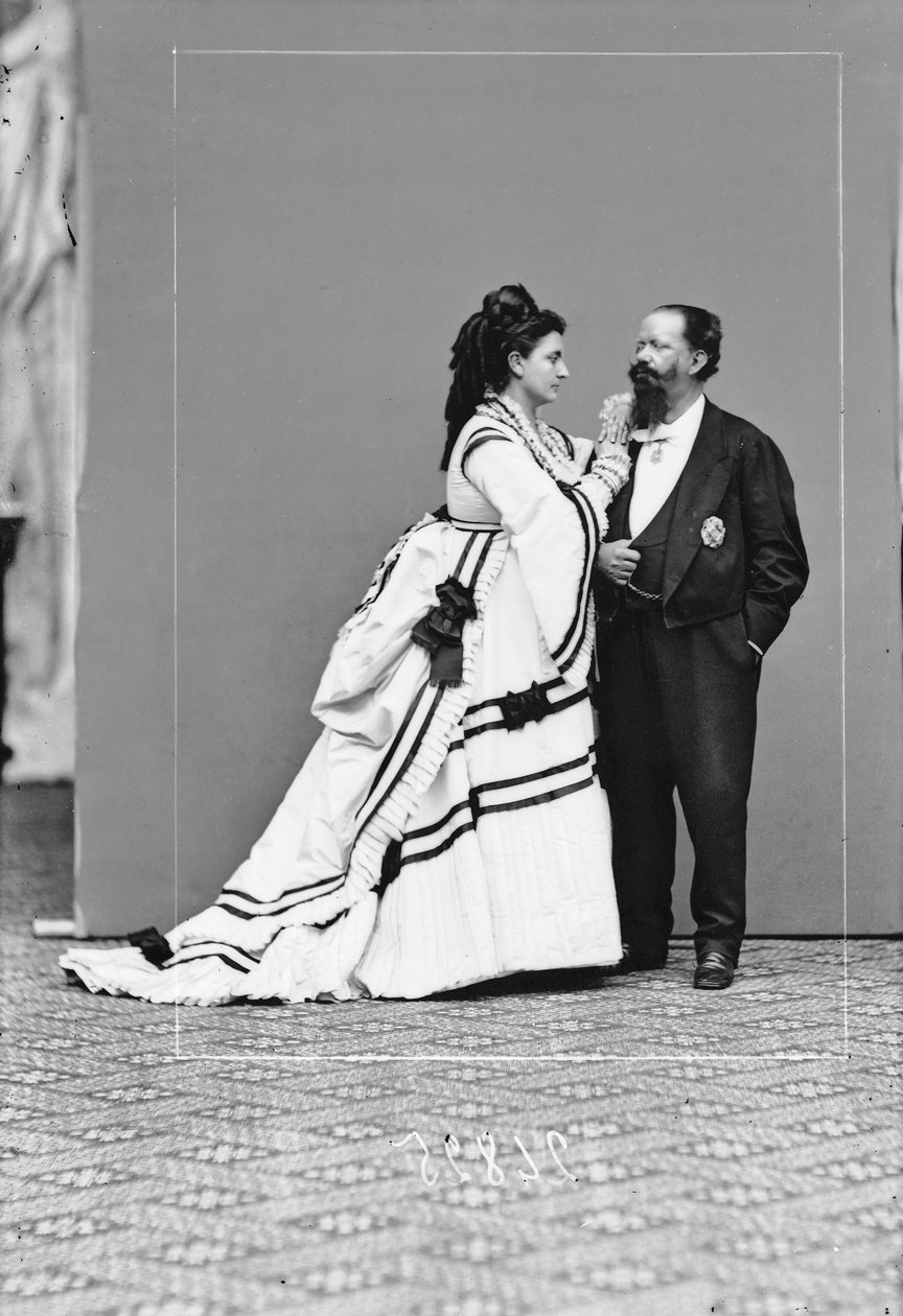 Vittorio Emanuele II med Rosa Vercellana grevinne av Mirafiori av Henry Charles Fehr