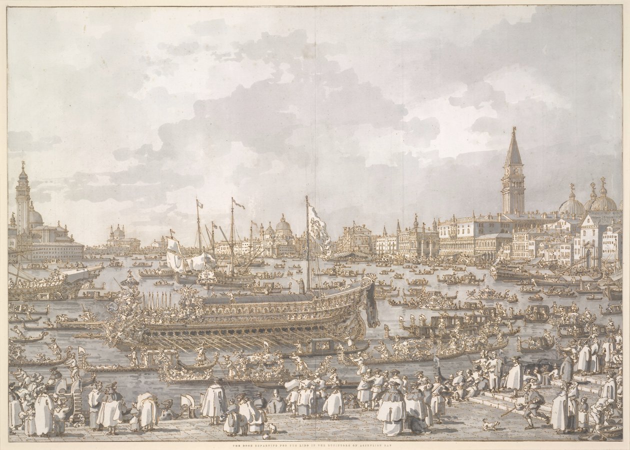 Dogen av Venezia på vei til Lido av Canaletto