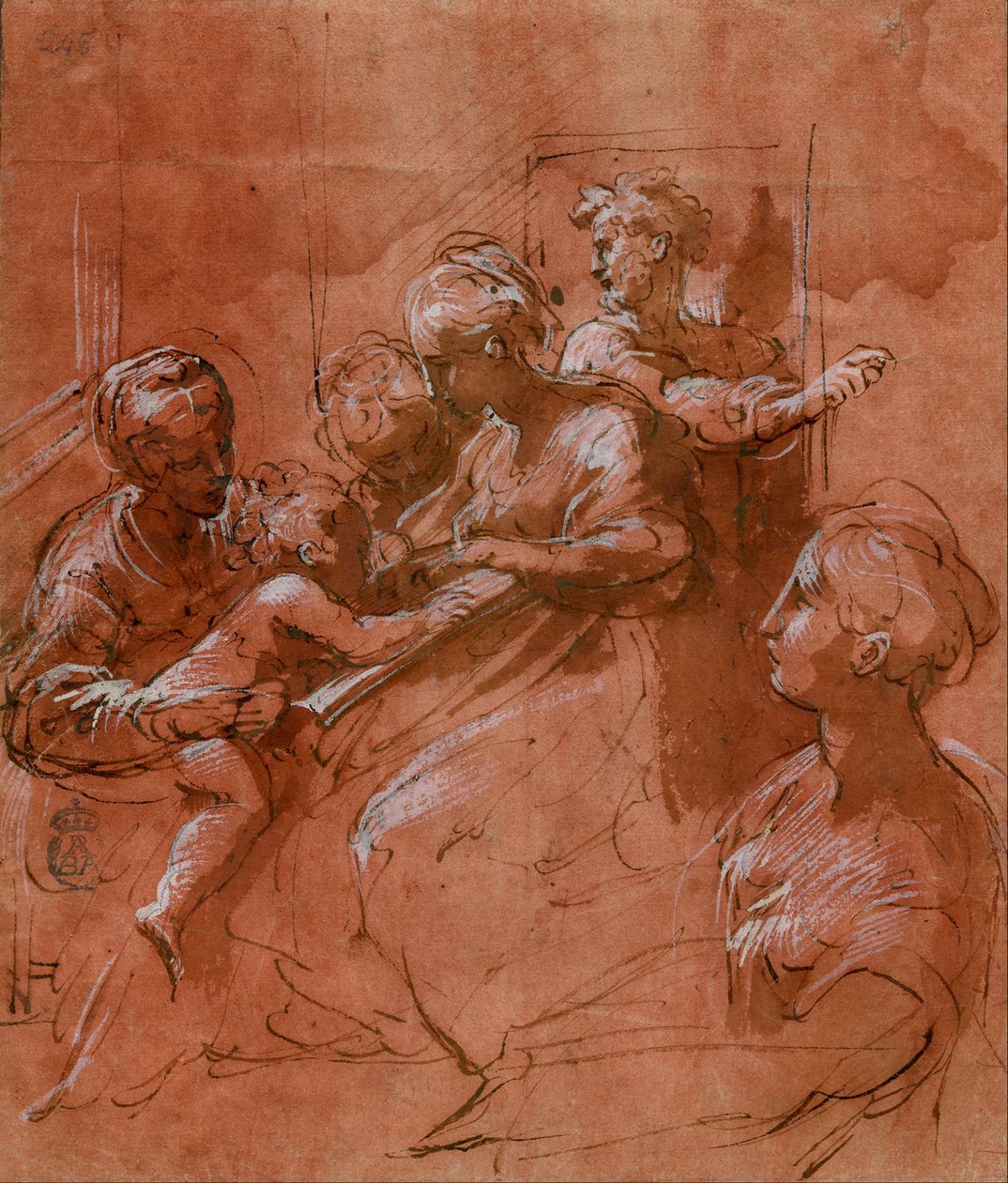 Mystiske ekteskap av Saint Catherine av Parmigianino