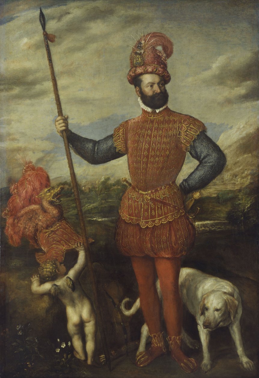 Mann i militærdrakt av Tiziano Vecelli