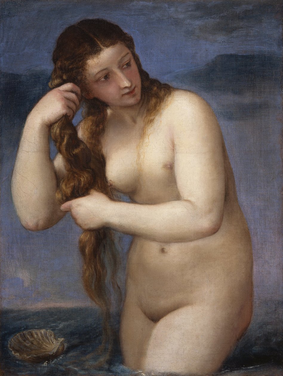 Venus Anadyomene av Tiziano Vecelli