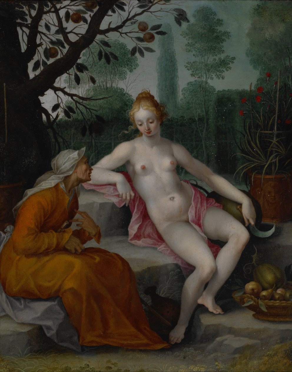 Vertumnus og Pomona av Abraham Bloemaert