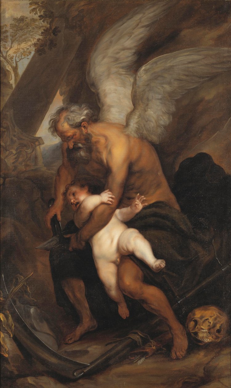 Time Clipping the Wings of Love av after Anthony van Dyck