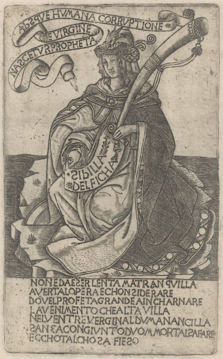 Delphian Sibyl av after Baccio Baldini