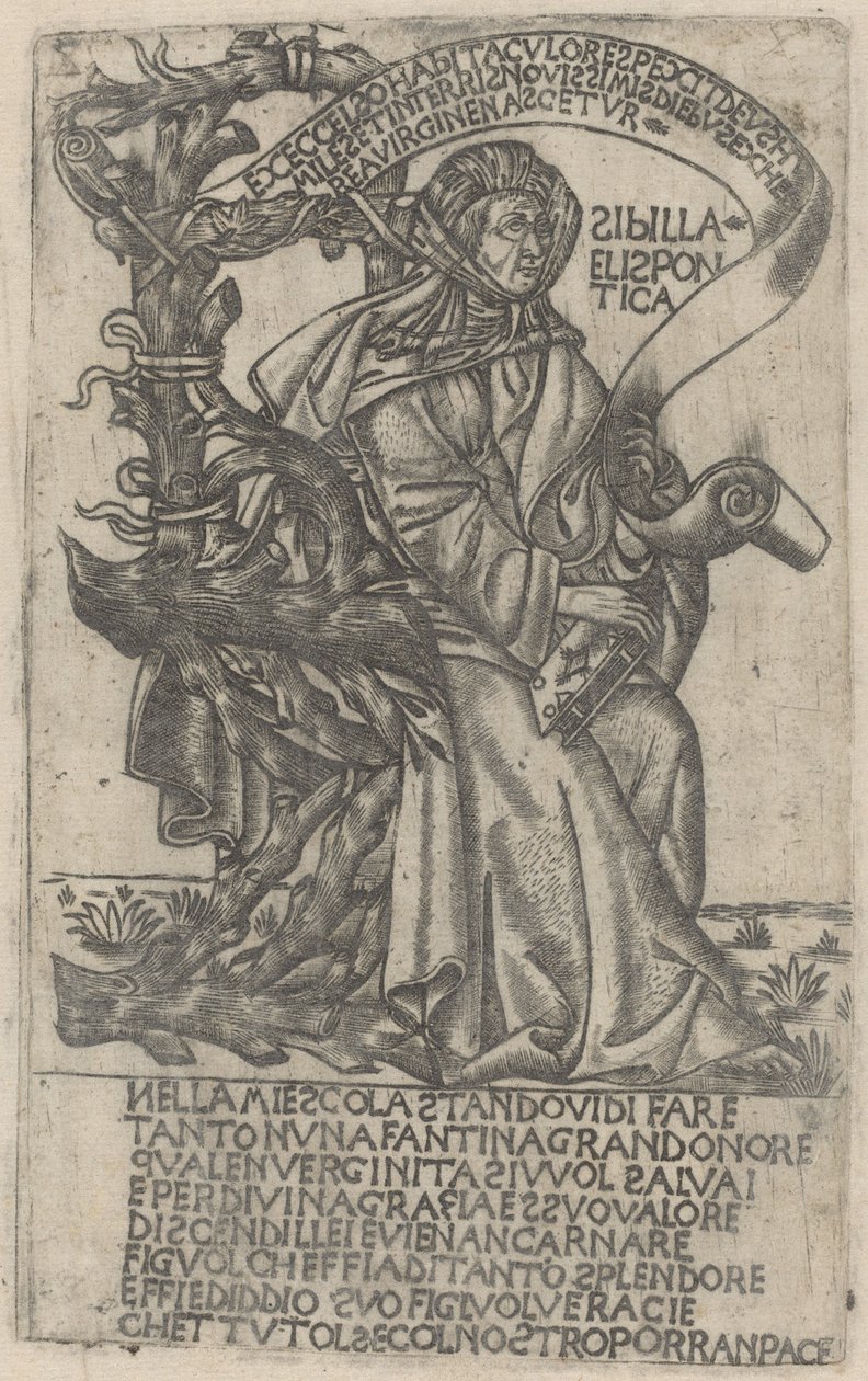 Hellespontine Sibyl av after Baccio Baldini