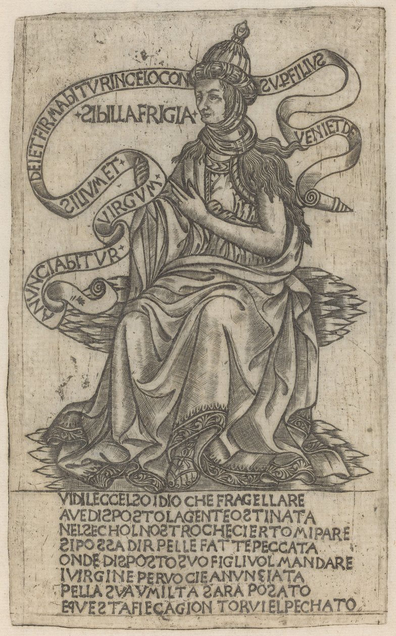 Frygisk sibyll av after Baccio Baldini