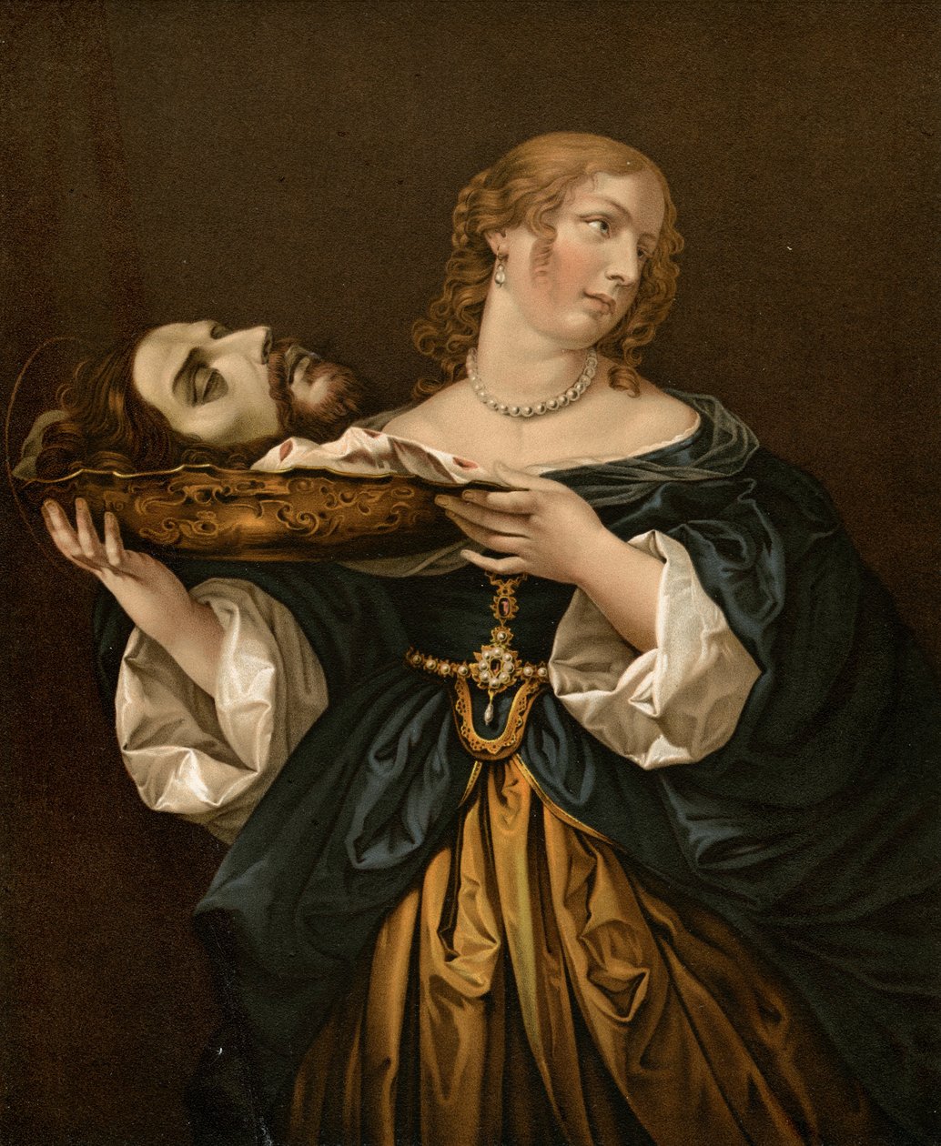 Herodias med hodet til døperen Johannes av after Carlo Dolci