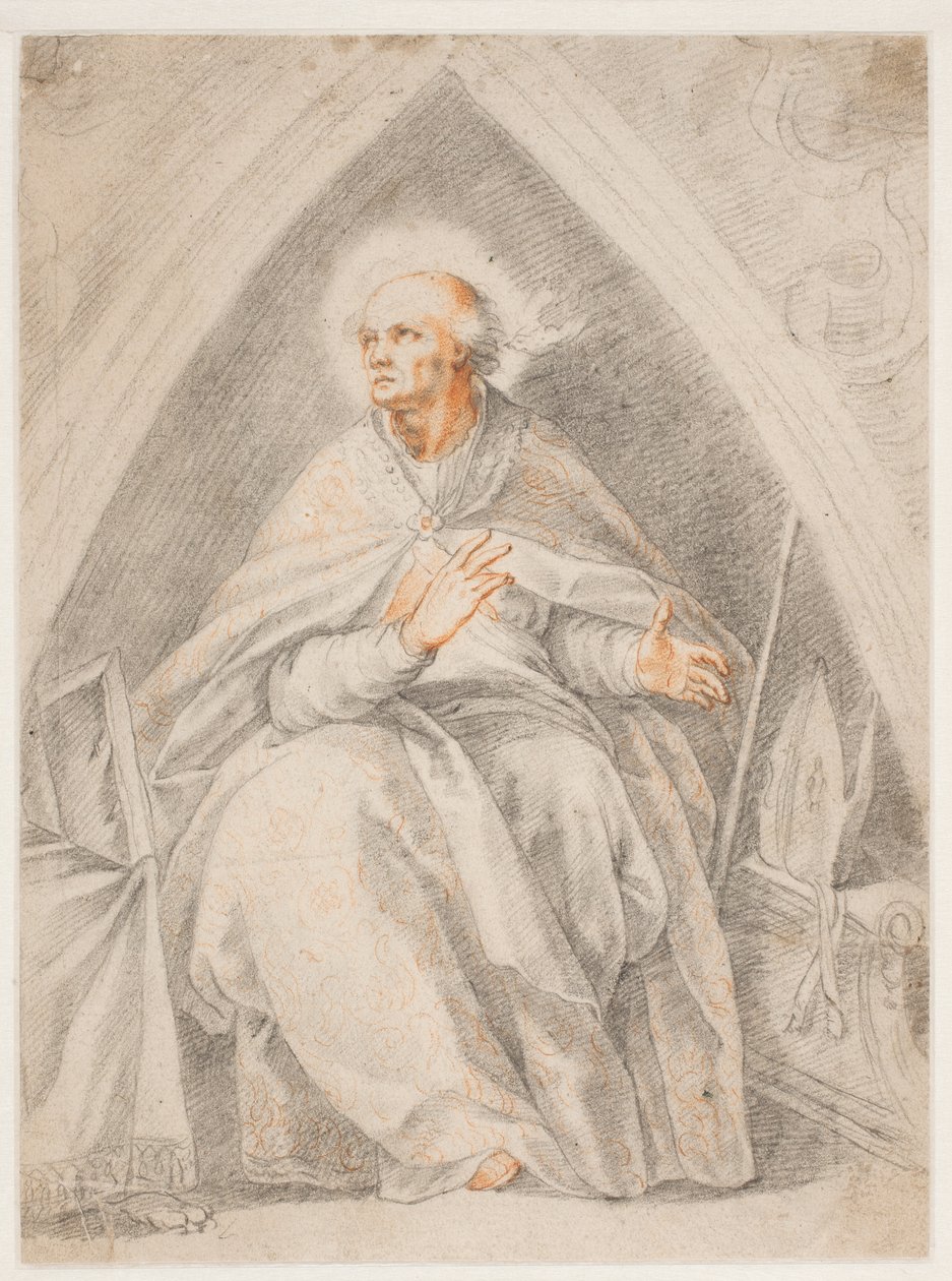 St Gregory sittende av after Cavalier d