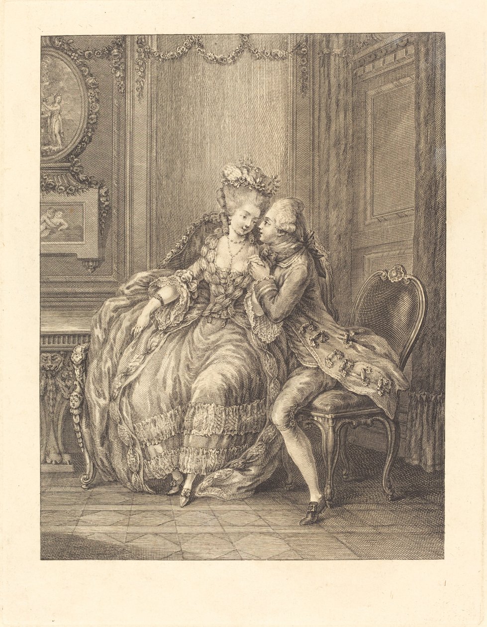 Den presserende elskeren av after Charles Eisen