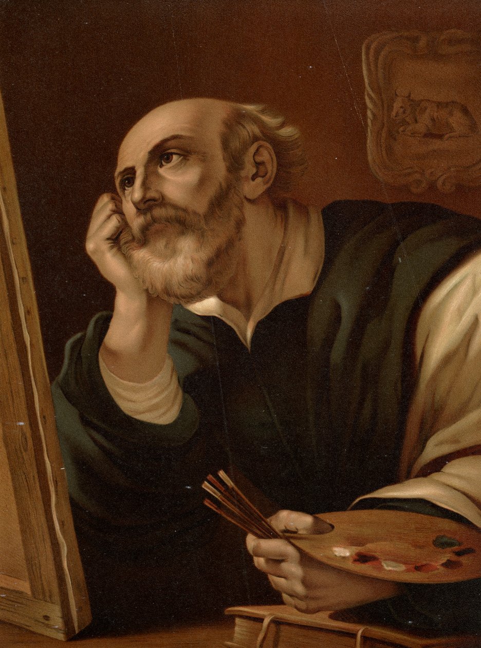 Evangelisten Lukas av after Guercino