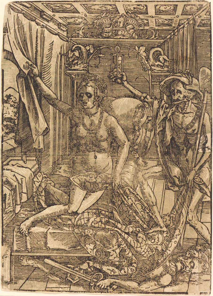 Døden og kurtisanen av after Hans Sebald Beham