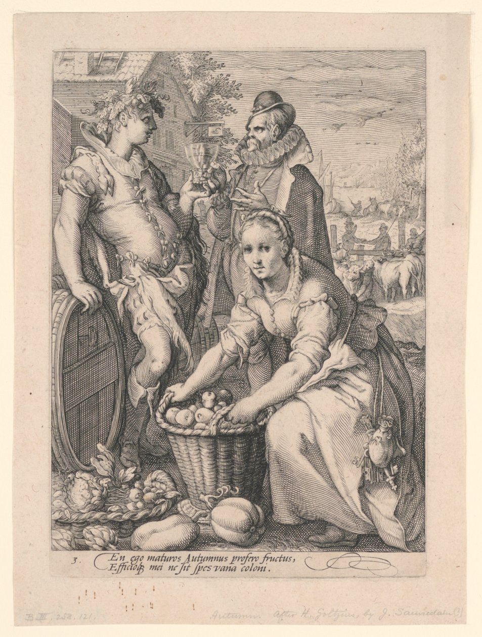 Fire årstider (høst) av after Hendrik Goltzius