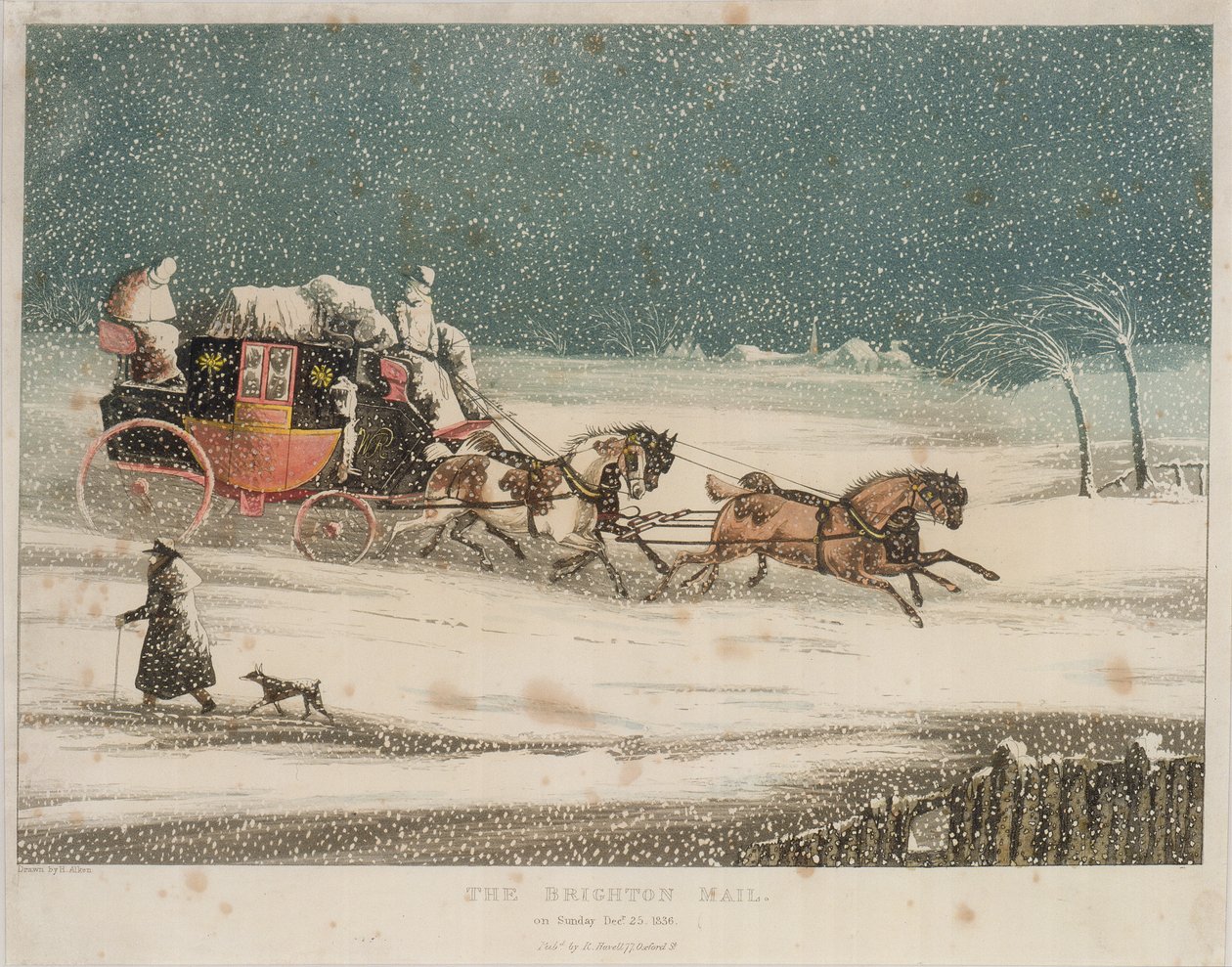 The Brighton Mail, 1836 av after Henry Thomas Alken