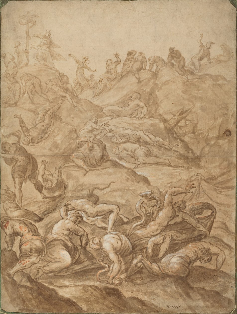 Den frekke slangen av after Jacopo Tintoretto