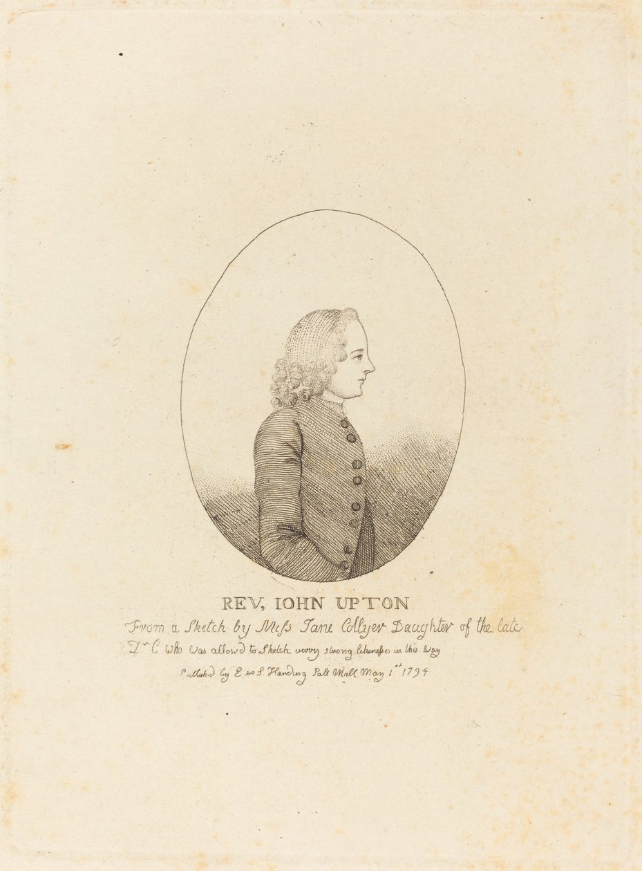 Pastor John Upton av after Jane Collyer