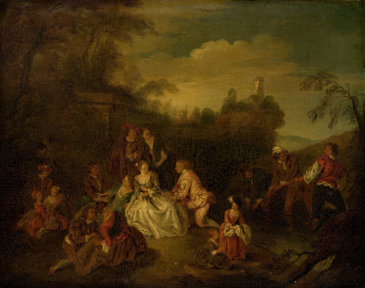 Fiskernes gave av after Jean Baptiste Joseph Pater