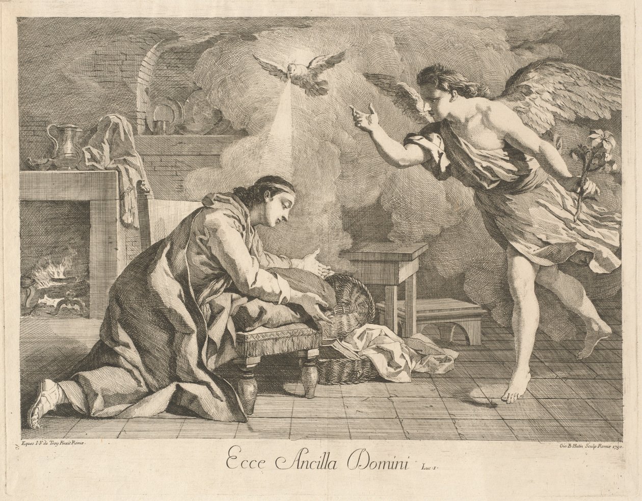 Kunngjøringen av after Jean François de Troy Jean Baptiste Hutin
