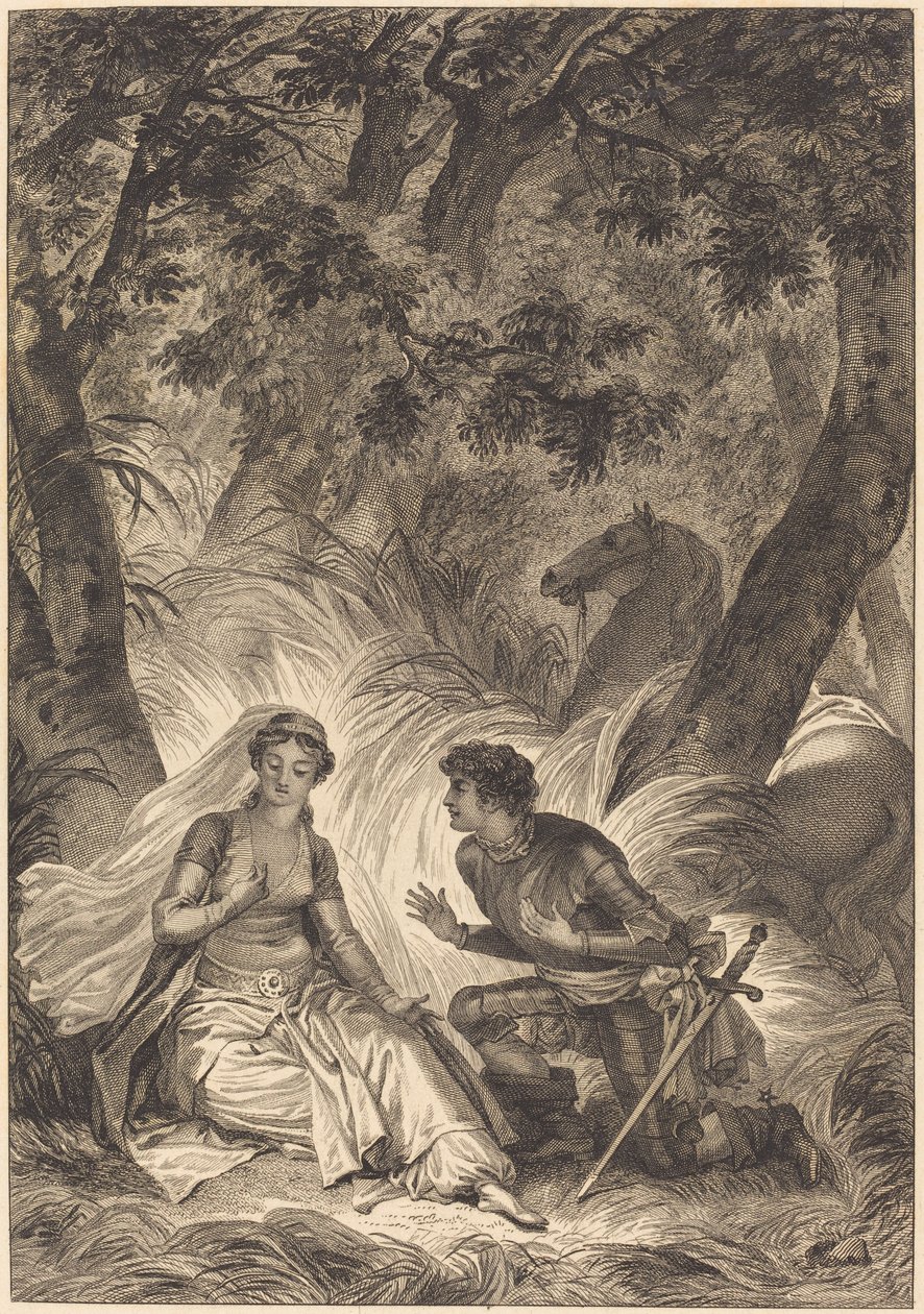 Bruden til kongen av Garbe: Ridderen av after Jean Honoré Fragonard