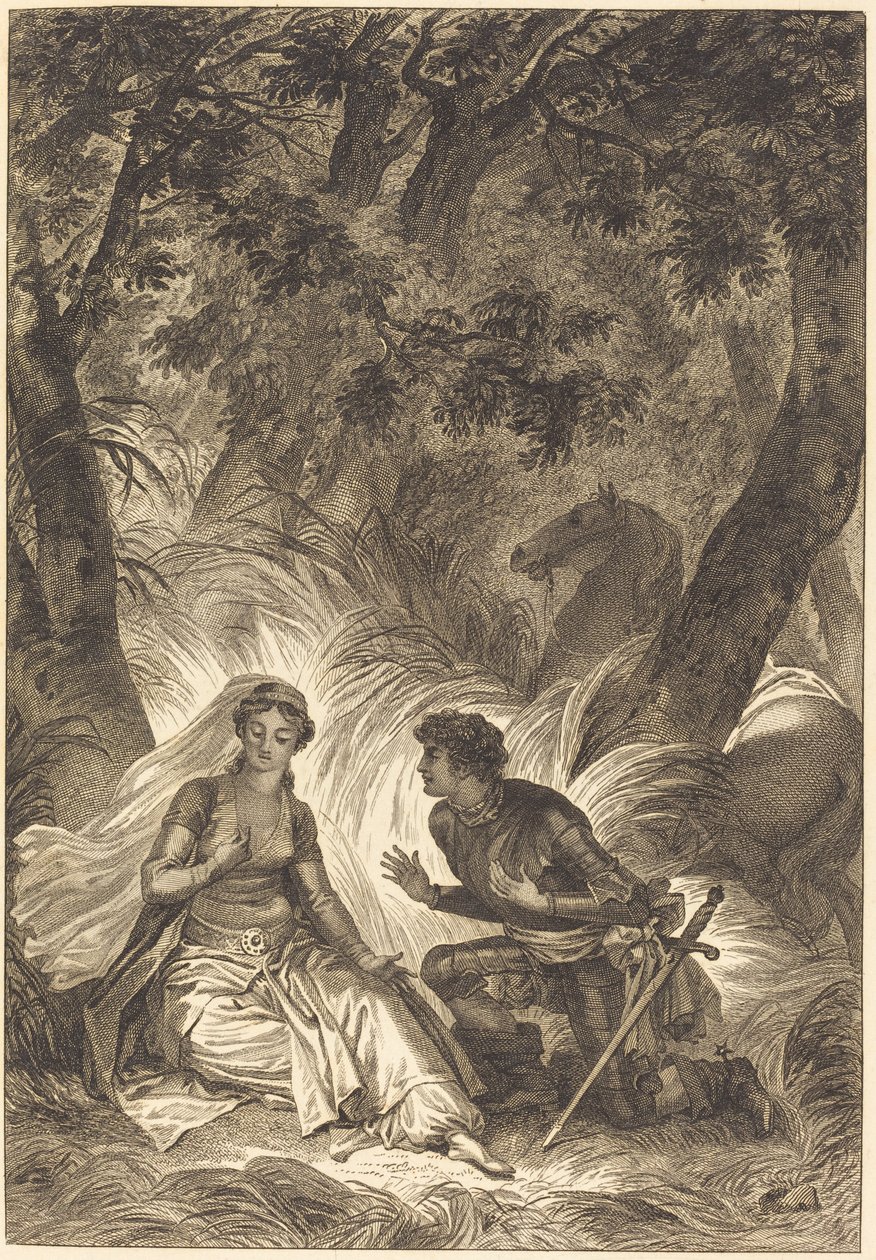 Bruden til kongen av Garbe: Ridderen av after Jean Honoré Fragonard