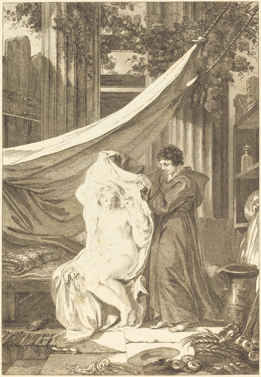 Eremitten (Djevelen i helvete) av after Jean Honoré Fragonard