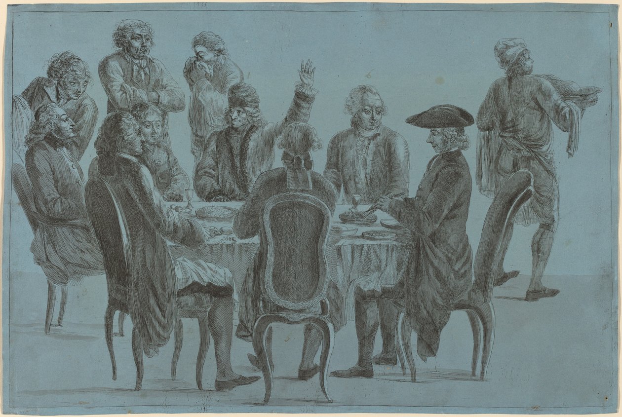 Filosofenes måltid av after Jean Huber