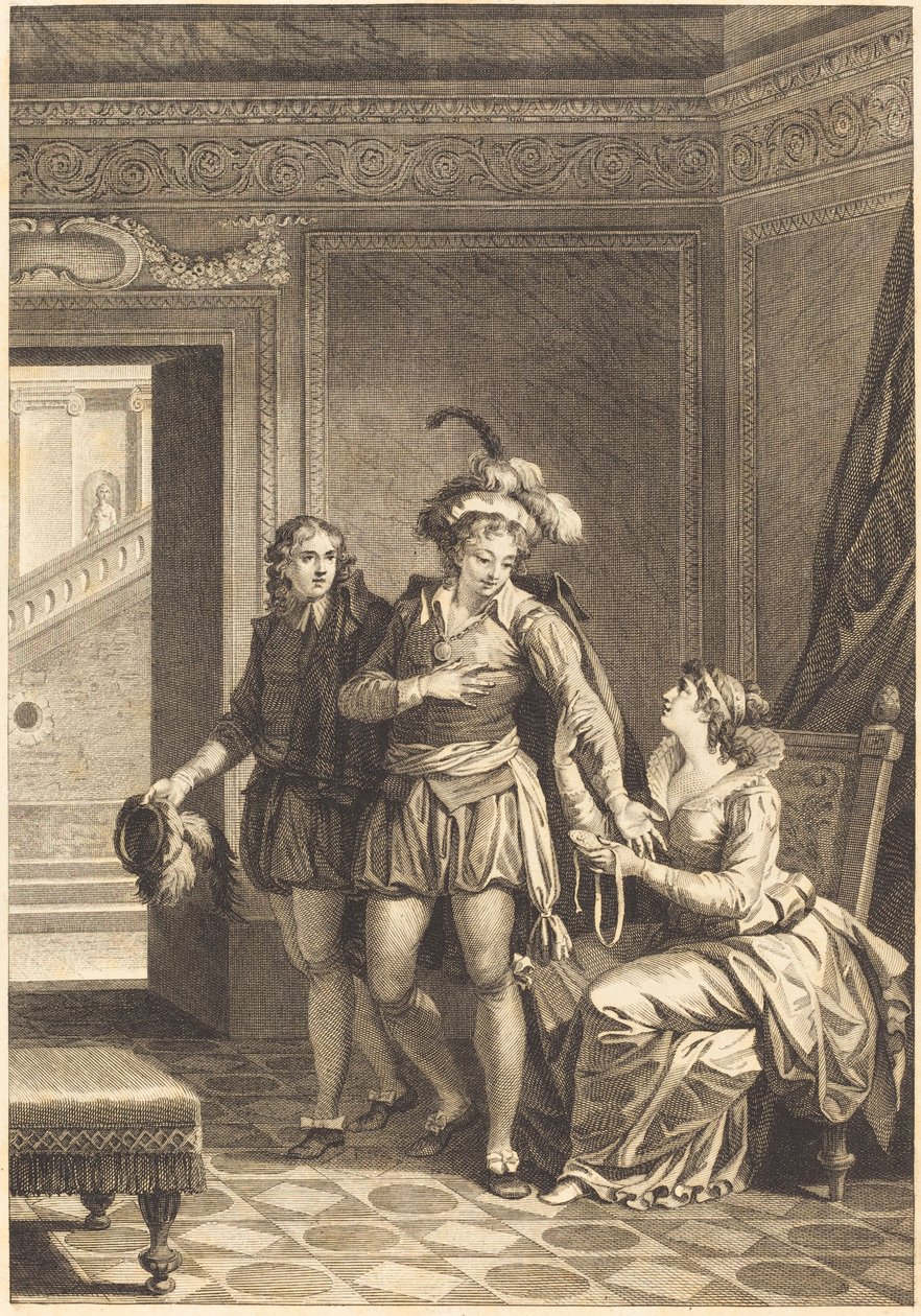 Mona Lisa: Avgangen av after Jean Jacques François Le Barbier I