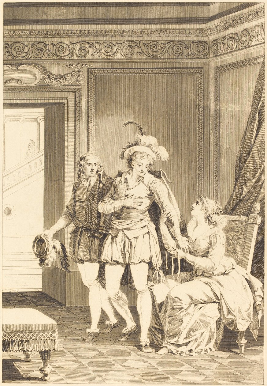 Mona Lisa: Avgangen av after Jean Jacques François Le Barbier I
