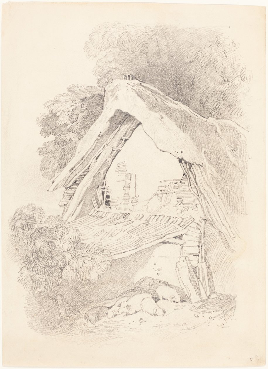 Hytte på Diss av after John Sell Cotman British 19th Century