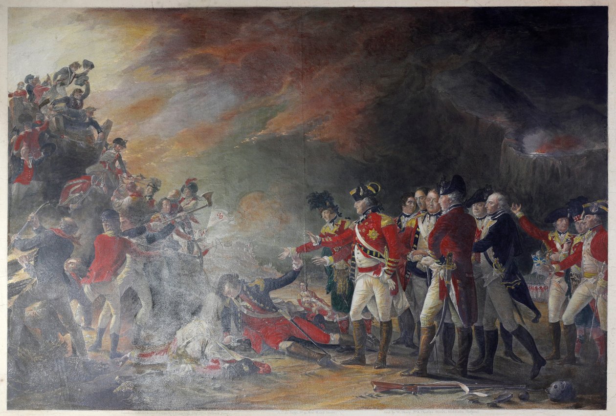 Sortien laget av Harrison of Gibraltar om morgenen den 27. november 1781 av after John Trumbull