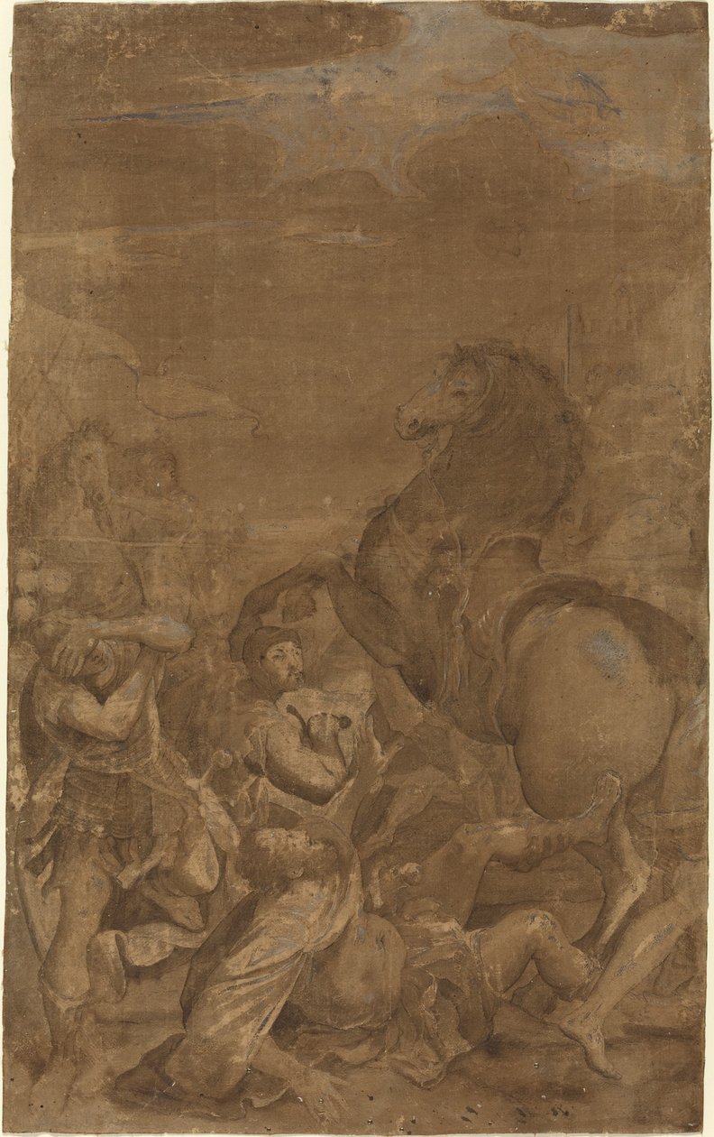 Omvendelsen til Saint Paul av after Lodovico Carracci