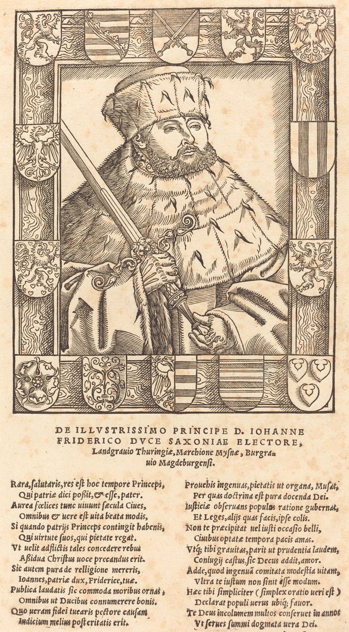 John Frederic the Magnanimous, i valgkåper av after Lucas Cranach the Younger