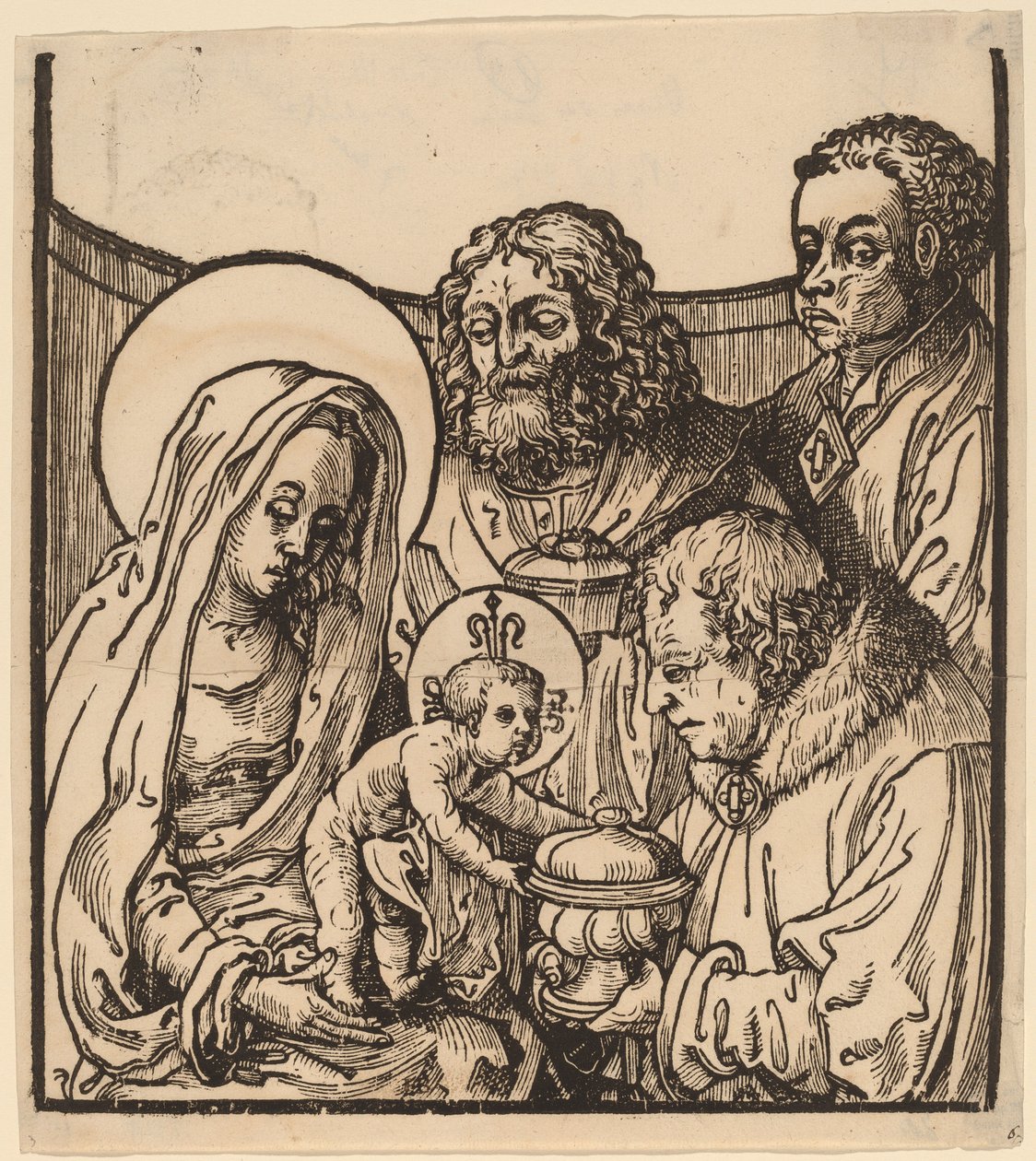 Tilbedelsen av magiene av after Lucas van Leyden