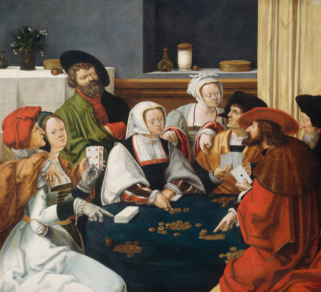 Kortspillerne av after Lucas van Leyden