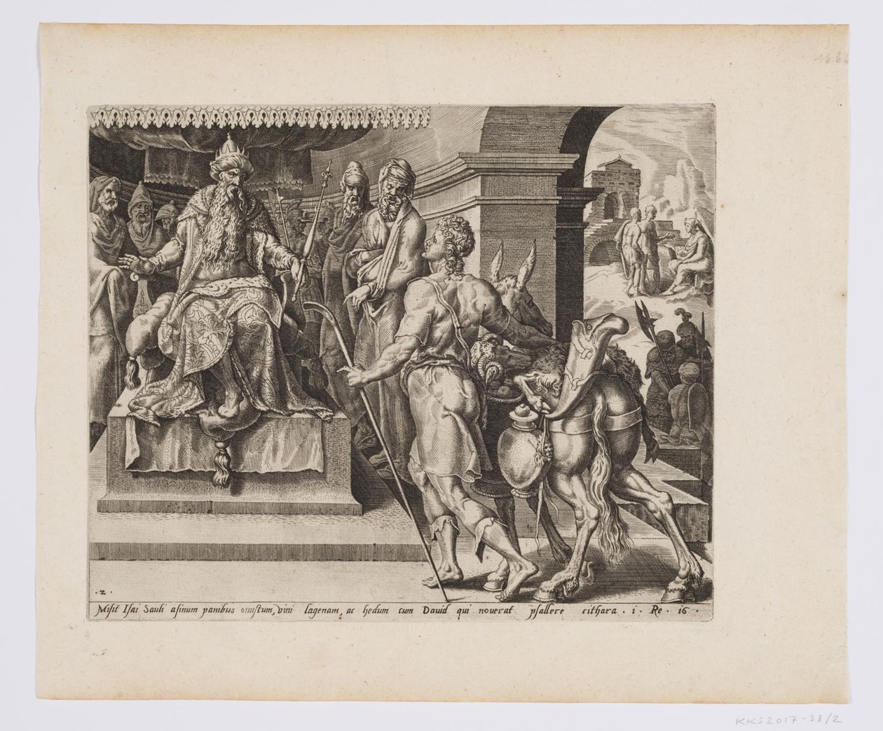 David bringer Saul gavene fra sin far av after Maarten van Heemskerck