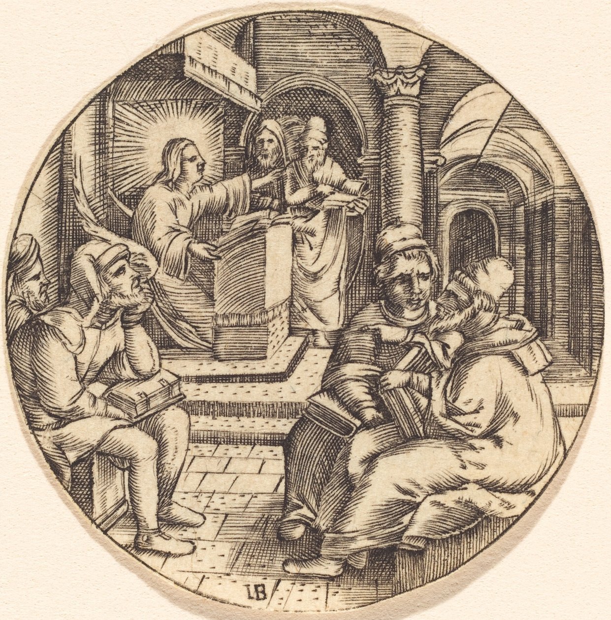 Jesus forkynner i tempelet av after Master IB