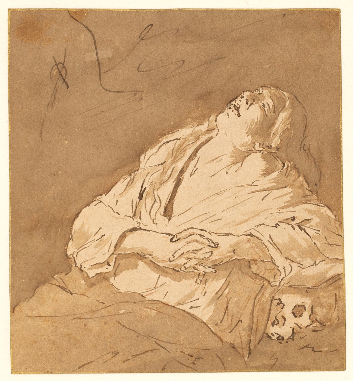 St Mary Magdalen i ekstase av after Michelangelo Merisi da Caravaggio