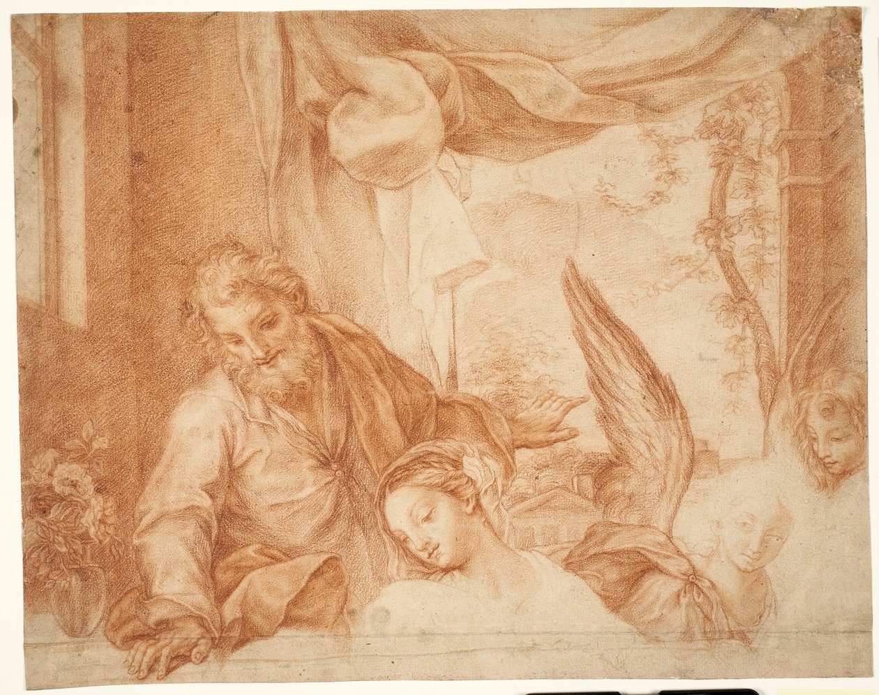Den hellige familie av after Niccolò Berrettoni